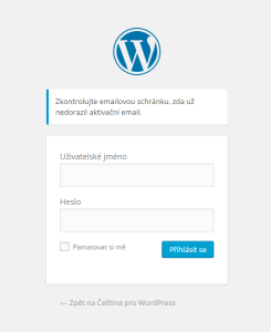 Změna hesla ve WordPressu: Notifikační email odeslán